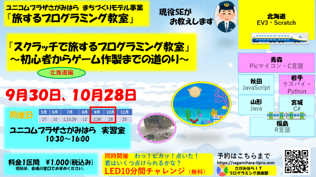 ユニコムプラザさがみはらまちづくりモデル事業「旅するプログラミング教室」
